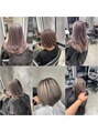 ガフフリーサロン(Guff free salon)&nbsp;白髪ぼかしバレイヤージュハイライト。コントラストハイライト。