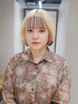 エン 栄店(enne) ココアベージュ/クラゲヘアー/ボブレイヤー/小顔/黒髪/栄