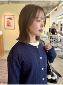 20代30代40代　オリーブベージュ/小顔に見せるヘア