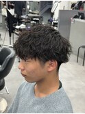 波巻きパーマメンズパーマメンズカットフェザーパーマシャドウ
