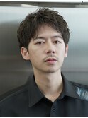 銀座シャドウパーマツイストスパイラルパーマセンターパート眉毛