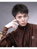 ツーブロック刈り上げ短髪ツイストダウンバング30代男性
