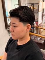 メゾンフォーメン 心斎橋店(Maison for men) サイドパート 七三オールバック テーパーフェード