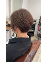 ラグーナ(Laguna)&nbsp;絶壁解消！大人上品な丸みショートボブ×艶ブラウンベージュ
