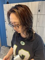 アース いわき店(HAIR&MAKE EARTH)&nbsp;レイヤーウェーブ×ブラウンベージュ