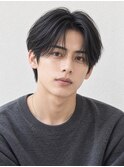 センターパート曲がる縮毛矯正メンズショートカルマヘアー韓国