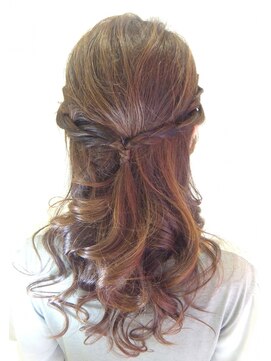 ブリエ(briller) ブリエ☆結婚式スタイル☆両サイド編み込み　ハーフアップ