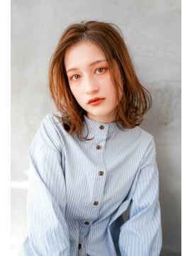 ギークス(GEEKS) 【GEEKS】ミディアムボブ/ミルクティーベージュ/イルミナ透明感