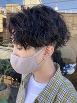 エリマ 調布(elima)&nbsp;ツイストスパイラルパーマツーブロックメンズマッシュメンズヘア