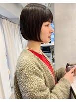 レトン 銀座(leton)&nbsp;ミニボブ/顔まわりレイヤー/くすみブルー[東銀座/銀座]