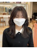 顔周りレイヤー 前髪似合わせカット 艶髪【横浜】