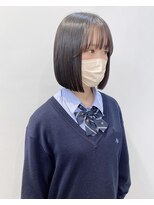 モリオフロムロンドン 松戸店(Morio from London)&nbsp;【松戸　石山】ミニボブ　切りっぱなしボブ　黒髪ボブ