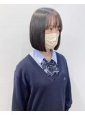 【松戸 石山】ミニボブ 切りっぱなしボブ 黒髪ボブ