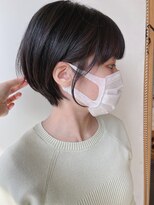 【morio原宿】耳かけショートボブ　黒髪ショート　大人可愛い