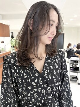 ネイロ バイ ジルブラン 葛西(NeiRo by JIL BLAN) レイヤーカットハイライト白髪ぼかしミディアムダブルカラーボブ