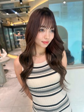 ロンドメリア 天神大名店(Lond Melia) デザインカラー/レイヤーカット/ウェットヘア/オリーブベージュ