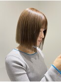 ハイライトカラーミルクティーベージュケアブリーチダブルカラー
