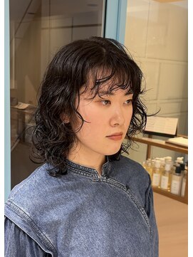 シアン 栄店(CYAN.) 前髪もパーマ!!レイヤー×ウェーブパーマ