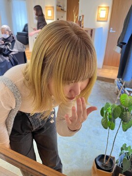 リント(lint) ベージュとイエロー*