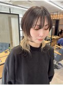 ウルフカット インナーカラー