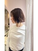 ゆるふわボブ×シアーベージュカラー