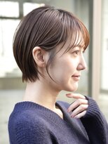 青山髪質改善カラーミディアムボブアッシュグレージュ50代60代