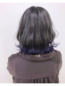 ヘアサロン エフ 渋谷(F) #裾カラー#ダブルカラー#ブリーチ#グレー#シルバー