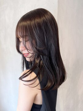 アイティー バイ アルバム 中野店(IT by ALBUM) ロング暗めカラー韓国ヘア顔周りレイヤー_ba473663