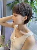 【30代/40代/50代】大人のショートボブ/オリーブグレージュ/豊中