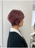 ピンク白髪ぼかし