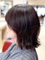 ヘアークリアー 春日部&nbsp;ミディアムレイヤー シャギーカット ダークブラウン