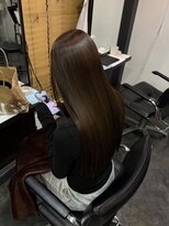 エクファ ヘア シェリル 草津 南草津店(ex-fa hair cherir)&nbsp;ワンホンレイヤー/ミルクティーブロンド/ダークブルー/南草津