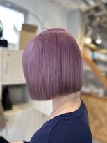 スクリ 玉造(SUKURI)&nbsp;ボブ　ハイトーン　ブリーチ　ラベンダー　派手髪