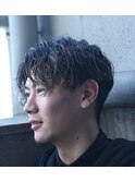 ツイストスパイラルパーマ波巻きスパイラルパーマセンターパート