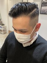 ヘアーワークス ヘルム 渋谷店(HAIR WORKS HELM)&nbsp;［HELM渋谷］アップバング束感ツーブロックマッシュ波巻き4