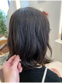 ワンレンベース肩ラインで揃えて