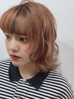 エニー ココ ヘアー(ANY.coco HAIR) Orange beige × ウルフ