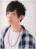 ≪mod's men≫黒髪でキマルこなれ感！くせ毛ショートマッシュe