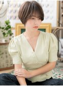 大人かわいいビターショコラ小顔ショートc5戸頭20代30代40代