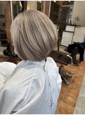 ホワイトベージュ/ショートボブ/学割U24/京都/河原町