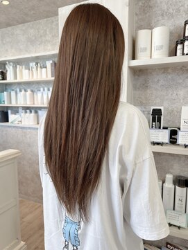 キャアリー(Caary) 福山市美容室Caary人気 ロングヘアくすみベージュ冬カラー