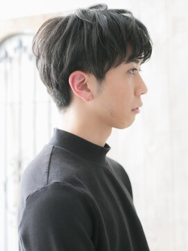 ダンディ館アダム 戸頭店 マットな質感◎アッシュオリーブマッシュ束感メンズカットE戸頭