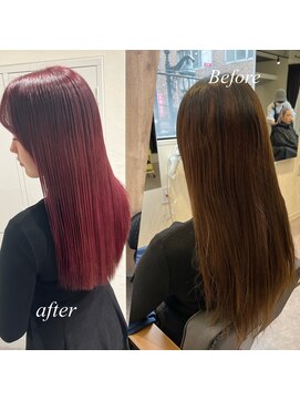 イノセンス 西宮北口店(innocence) 兵庫/西宮/ブリーチなしカラー/ ピンクカラー/ピンクベージュ