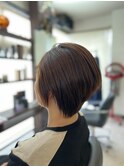 ショート×ツヤ復活カラー