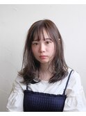 レイヤーロング×グレージュカラー