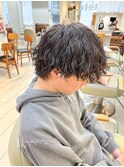 メンズナチュラルウルフツイストスパイラルパーマ横浜