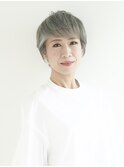 【えがお美容室 奈良店】50代60代の方に☆グレイへアショート