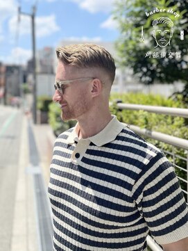 刈部倶楽舞 アップバンク/フェード/スキンフェード 七三