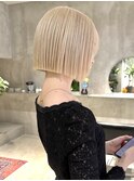 大人美人透明感カラーインナーカラーハイトーンホワイトピンク