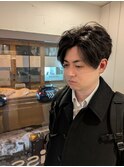 メンズセンターパートスタイル